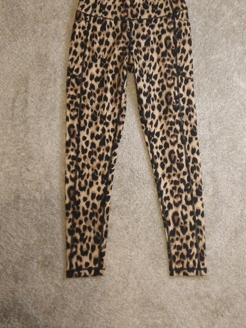 Victoria's Secret Leopard Print Leggings - Tan and Black